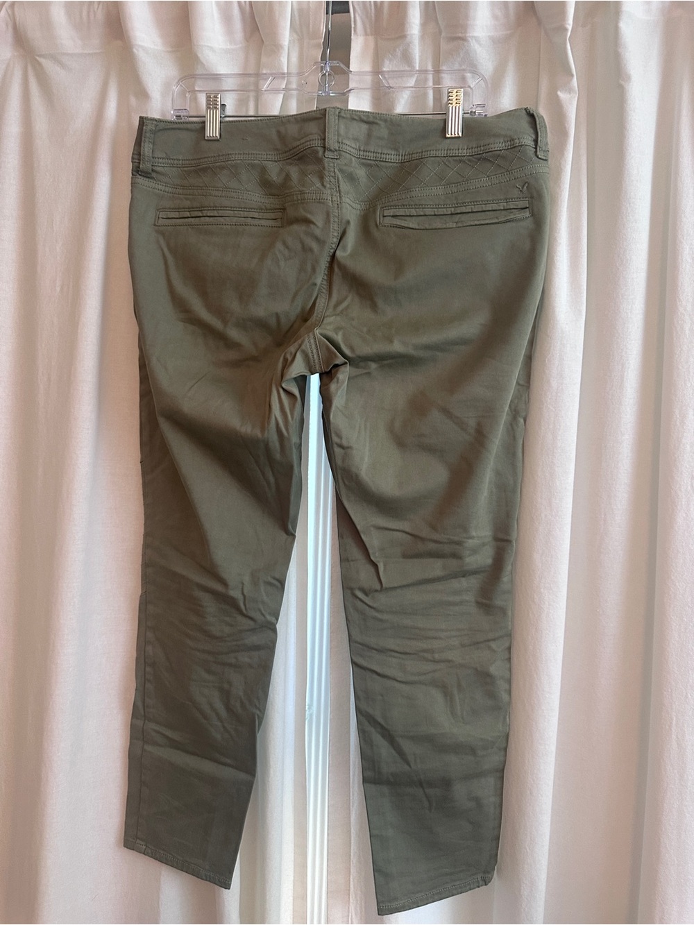 American Eagle-Moto Pants Olive Green Casual Pants